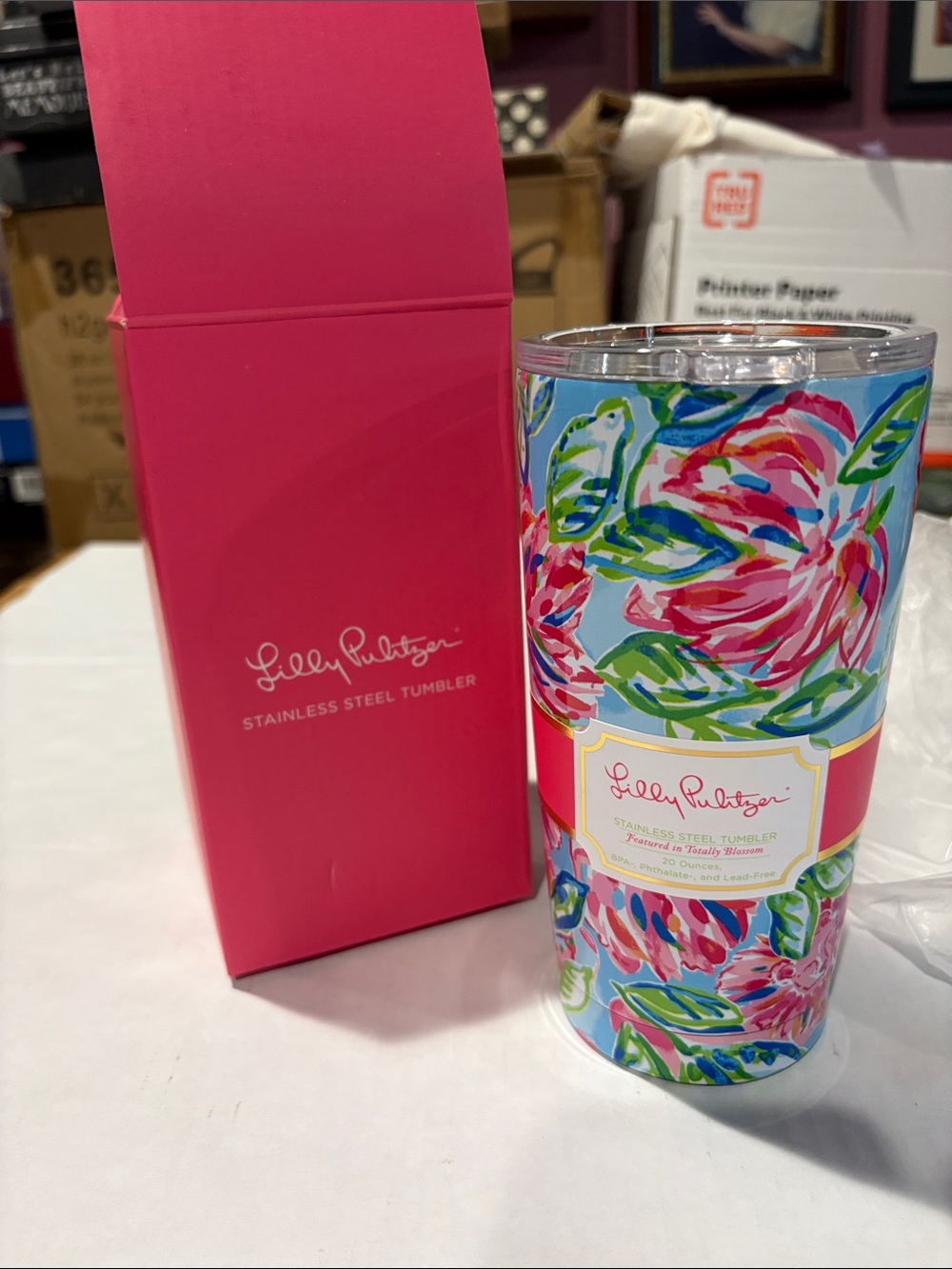 Lilly Pulitzer Multicolor Floral Stainless Steel Tumbler